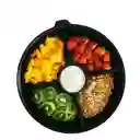 Plato Redondo 4-d Con Tapa