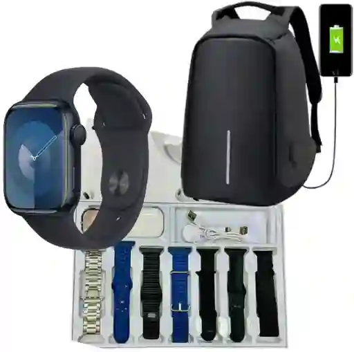 Combo Bolso Antirrobo Negro + Combo V11 Clasic Negro + Audifonos