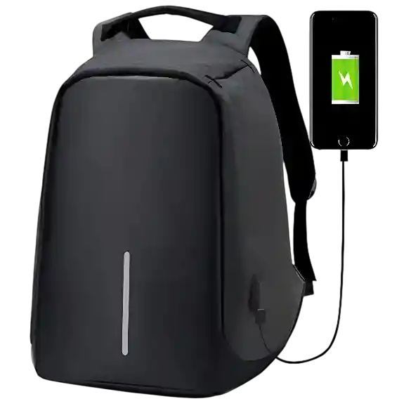 Combo Bolso Antirrobo Azul + Combo V11 Clasic Negro + Audifonos