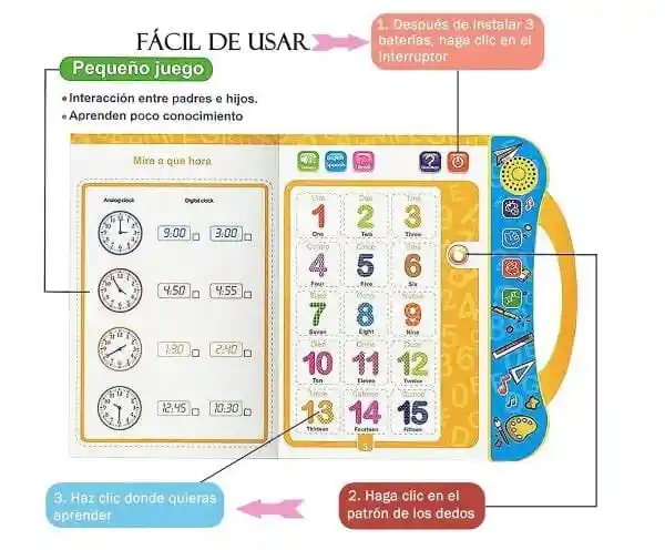 Libro Educativo Interactivo Para Niños
