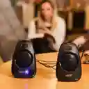 Parlante Bocina Multimedia De Mesa Para Pc- Portátil Wit Pm-89 Triangulo Negro Bafle Auxiliar