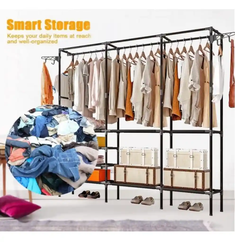 Armario Organizador Closet 3 Espacios Tubular