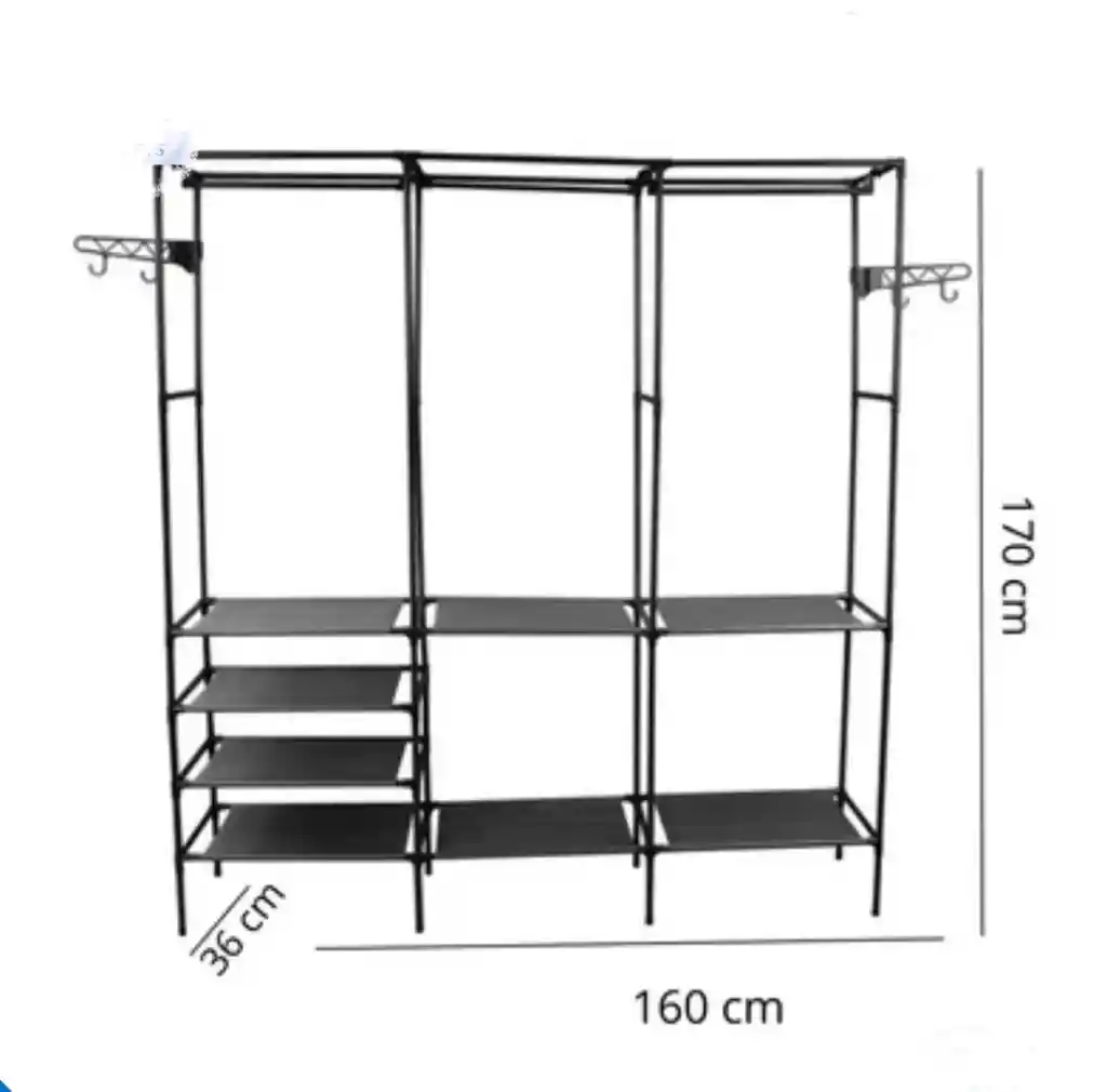 Armario Organizador Closet 3 Espacios Tubular