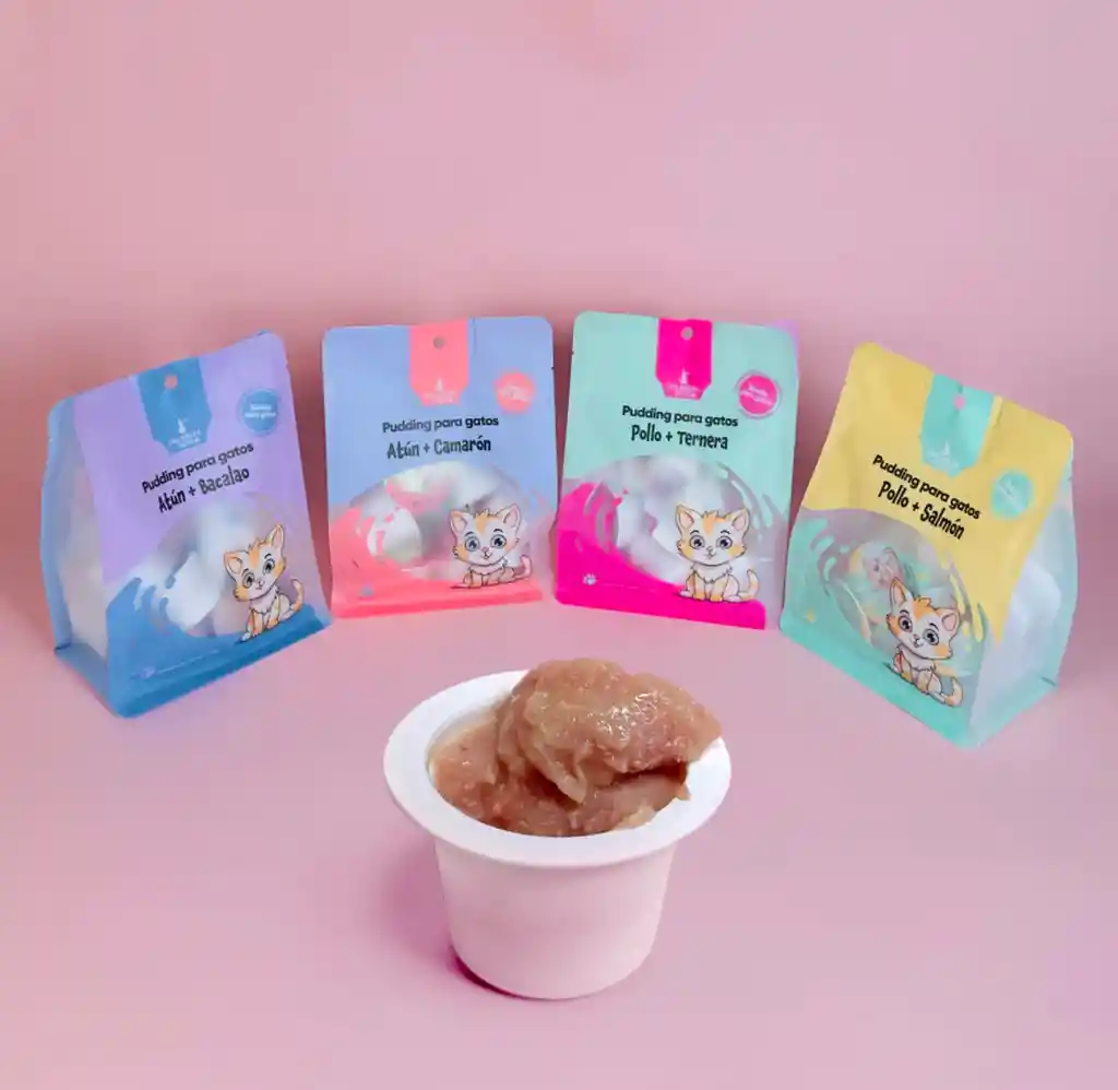 Pudding De Pollo Y Salmón Para Gatos