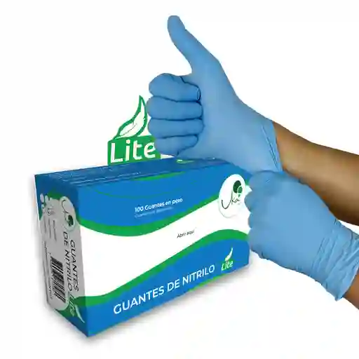 Guantes De Nitrilo Lite Azul M X100u Ukaint
