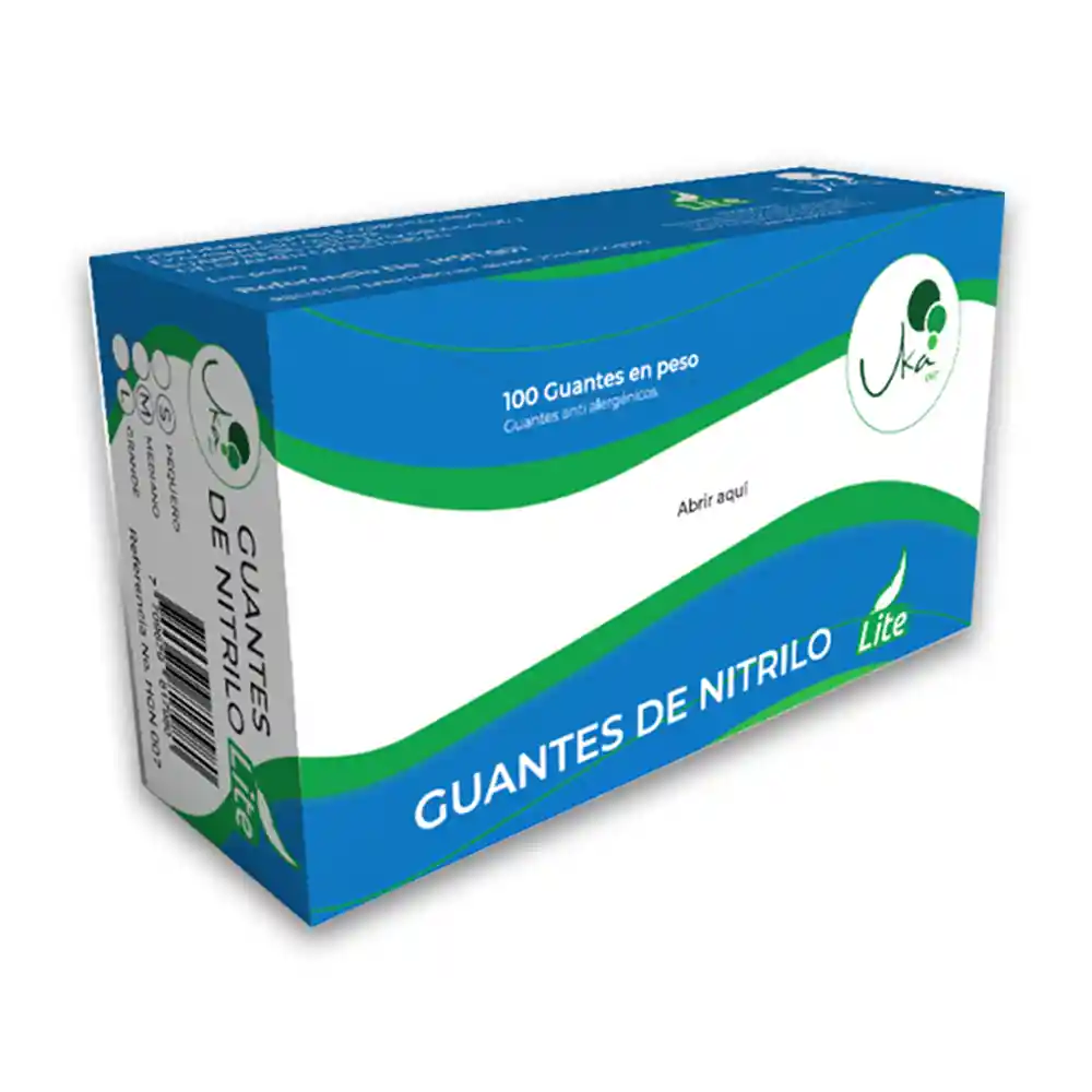 Guantes De Nitrilo Lite Azul M X100u Ukaint