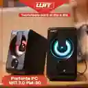 Parlante Bocina Multimedia De Mesa Para Pc- Portátil Wit Pm-90 Usb Led Bafle Auxiliar