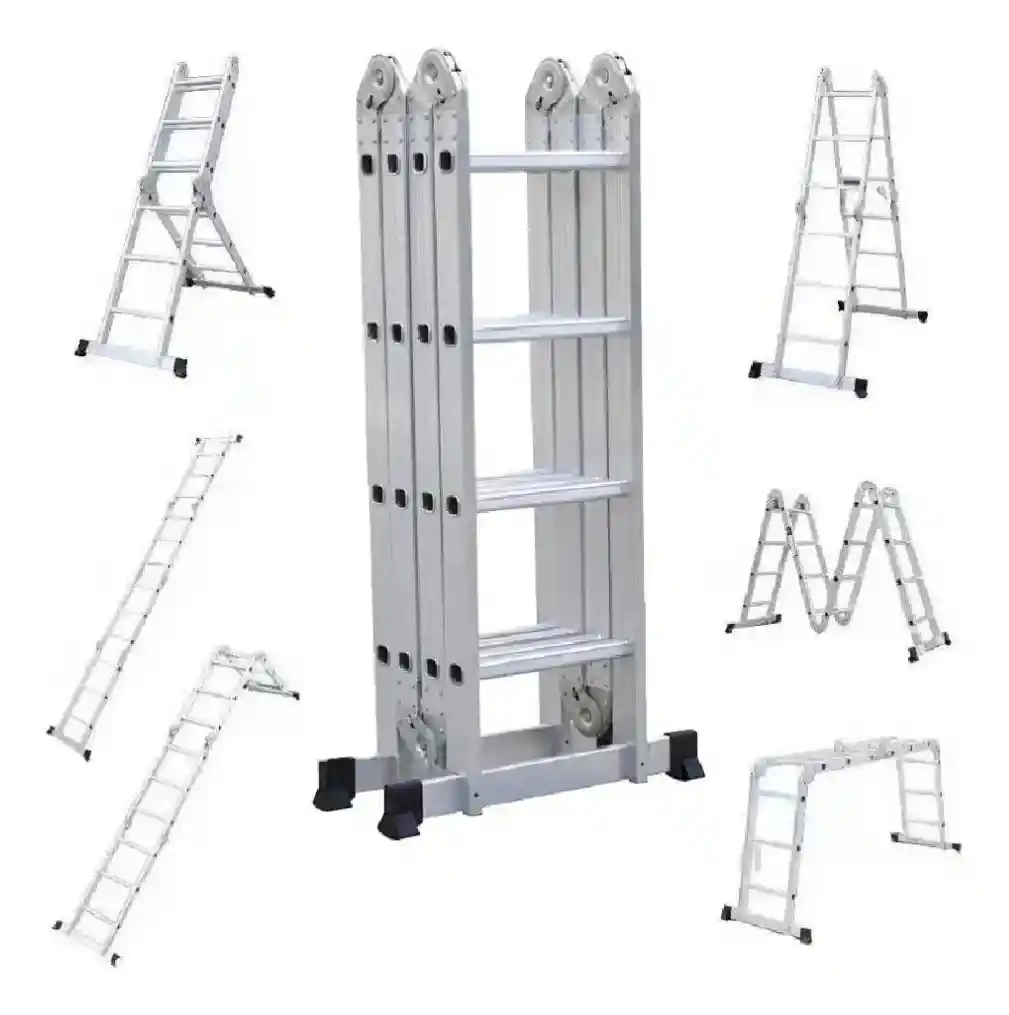 Oferta Escalera Multifuncional Plegable 12 Pasos Aluminio 3,6 Mts