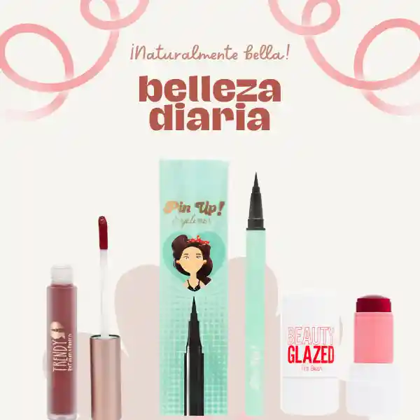 Kit Trendy Delineador, Labial Matte #07, Rubor Gelatina #101