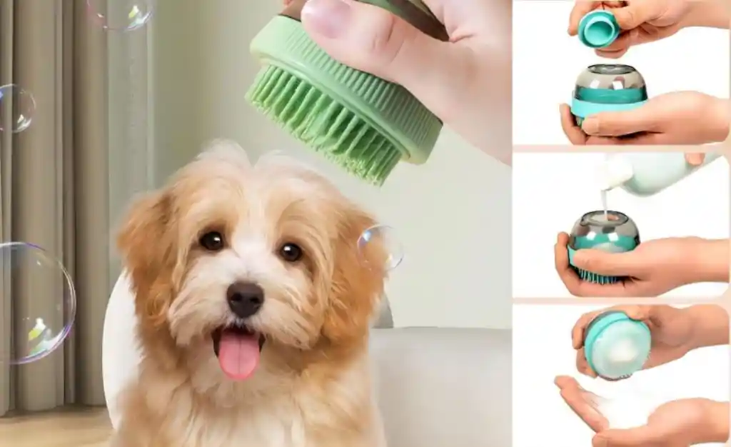 Cepillo Dispensador De Jabón Para Baño Con Cerdas Finas Y Gruesas