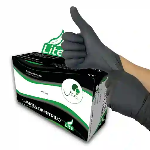 Guantes De Nitrilo Lite Negro L X100u Ukaint