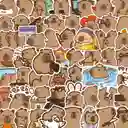 Pegatinas Capibara Chiguiro Stickers Calcomanias Adhesivos Coleccion X25 Unidades