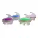 Cepillo Masajeador De Silicona Para Lavar Cabello Colores Surtidos