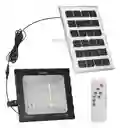 Reflector Solar Led Exterior 200w Luz Blanca Panel Y Control
