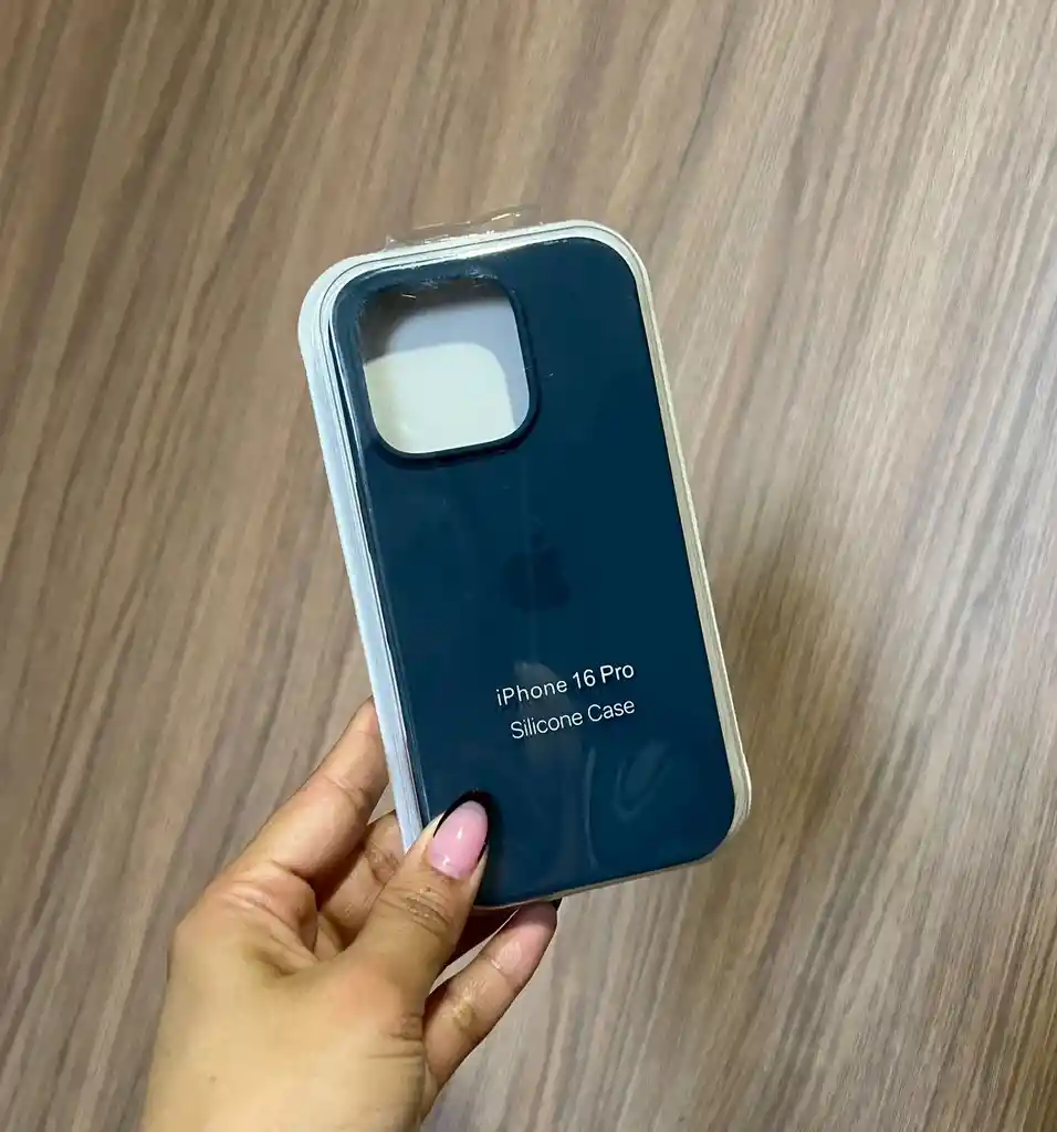 Silicone Case Iphone 16 Pro Azul Verdoso