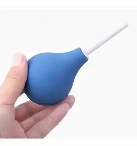 Enema Anal Para Limpieza 89ml Silicona Azul