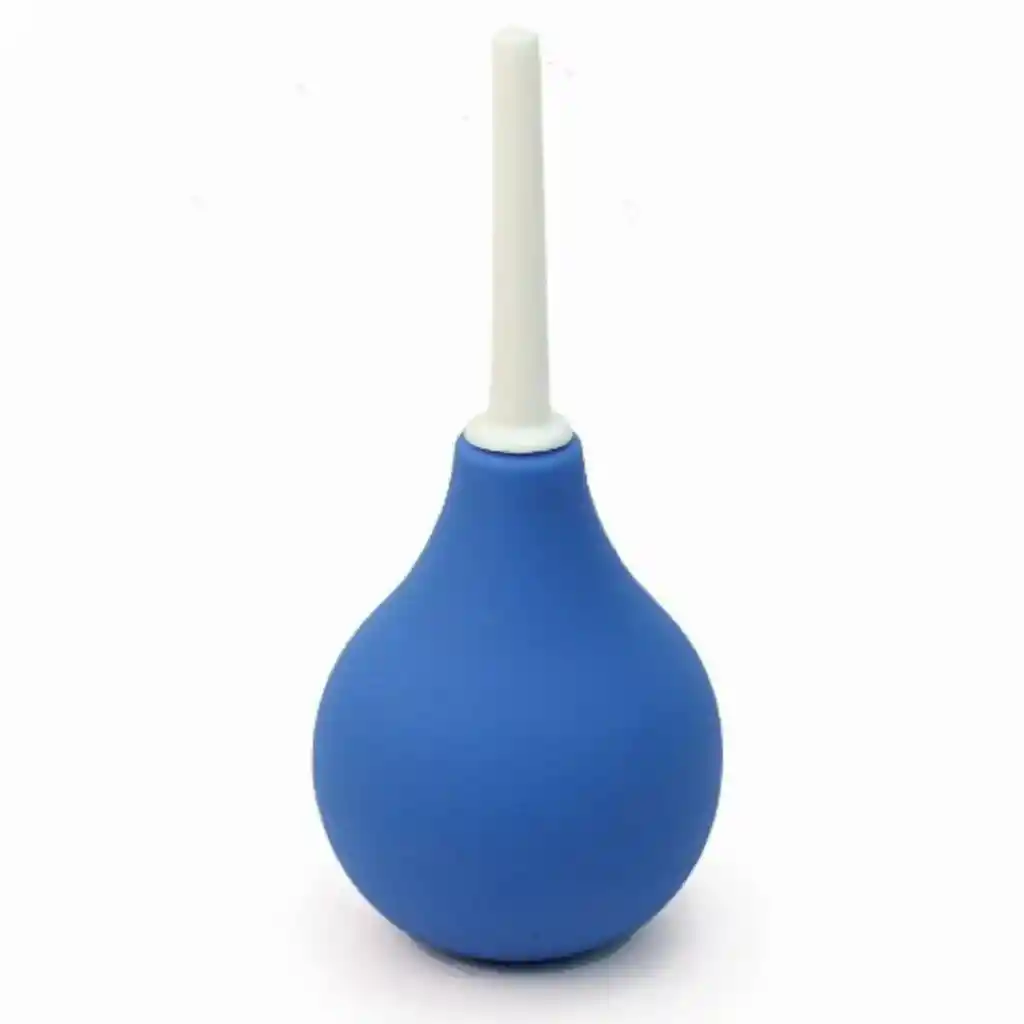 Enema Anal Para Limpieza 89ml Silicona Azul