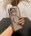 Case Metal Holder Iphone 16 Pro Max Rosado
