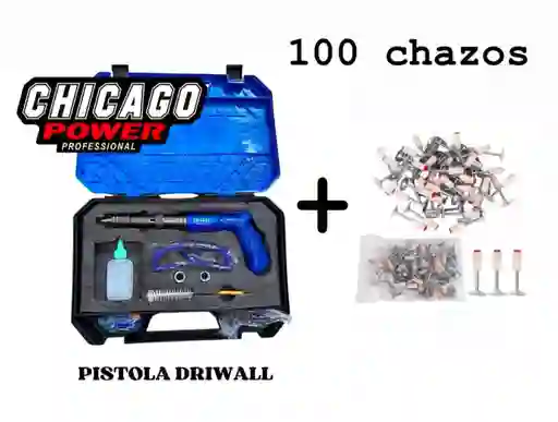 Pistola De Fijación Chicago Power + Paquete 100 Chazos