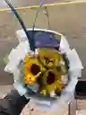 🌹🌻 Bouquet "noche Estrellada" 🌌 Girasol + Rosa