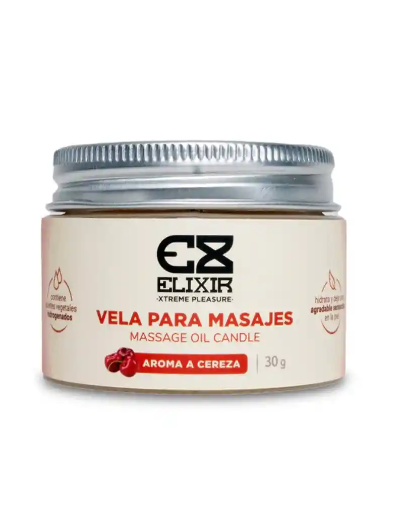 Vela Para Masajes Con Aroma A Cereza – Elixir Xtreme Pleasure – 30 G