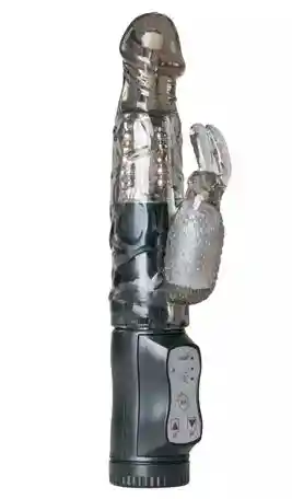 Vibrador Conejo De Doble Estimulación Recargable Negro Easy Toys