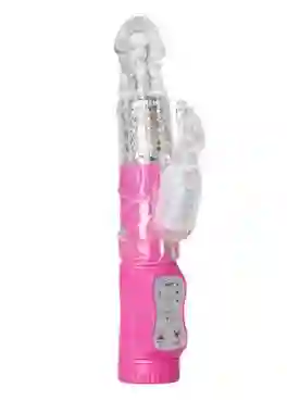 Vibrador Conejo De Doble Estimulación Recargable Rosado Easy Toys