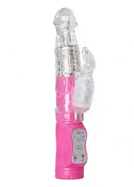 Vibrador Conejo De Doble Estimulación Recargable Rosado Easy Toys