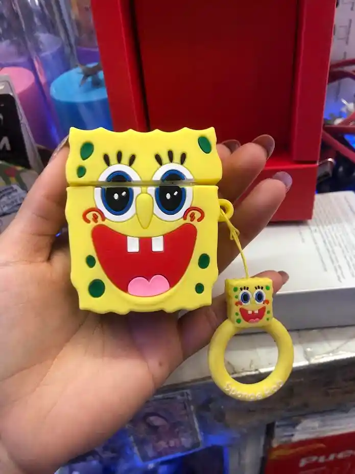 Forro Funda Estuche Para Audífonos Inalámbricos Bob Esponja