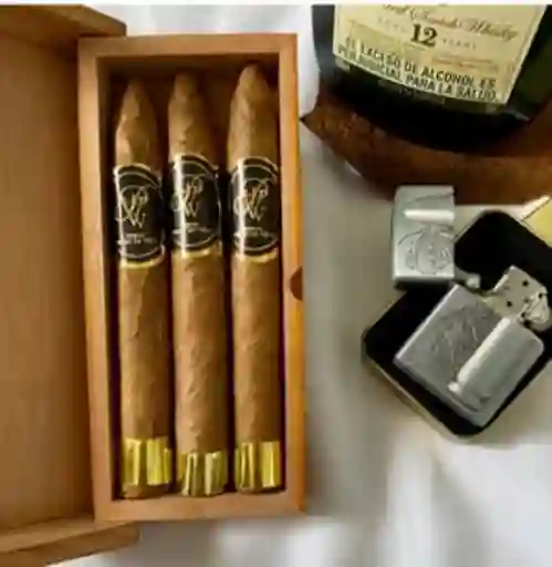 Puro Habano, Torpedo. Tabaco De Santander. Fermentado Alta Calidad Tripa Larga Caja X 3