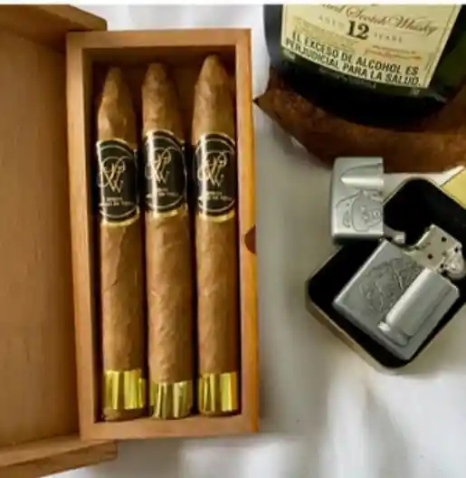 Puro Habano, Torpedo. Tabaco De Santander. Fermentado Alta Calidad Tripa Larga Caja X 3