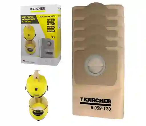Bolsas Para Aspiradora Karcher Wd1 - 5 Unidades