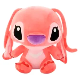 Peluche Stitch Cabezón Antialérgico Importado 45 Cm Angel Rosa
