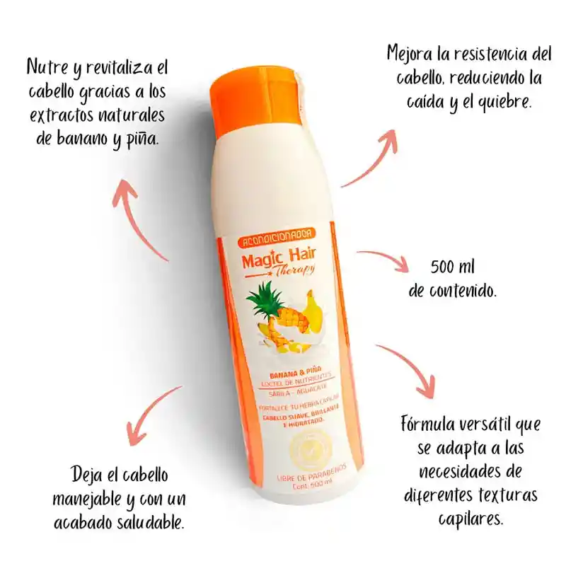 Acondicionador Banana Y Piña Magic Hair 500 Ml
