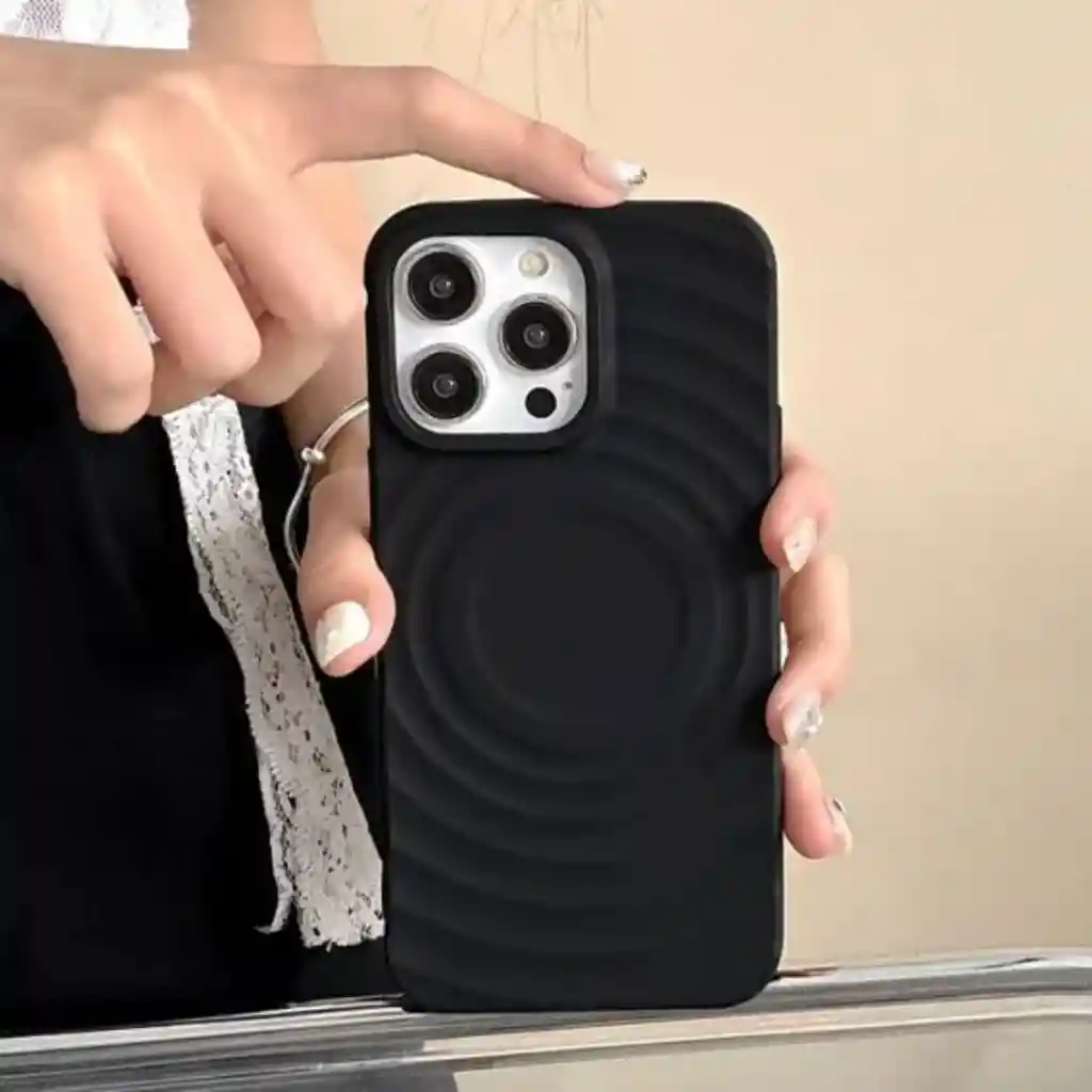 Estuche Silicona Magsafe Iphone 15 Negro Mate