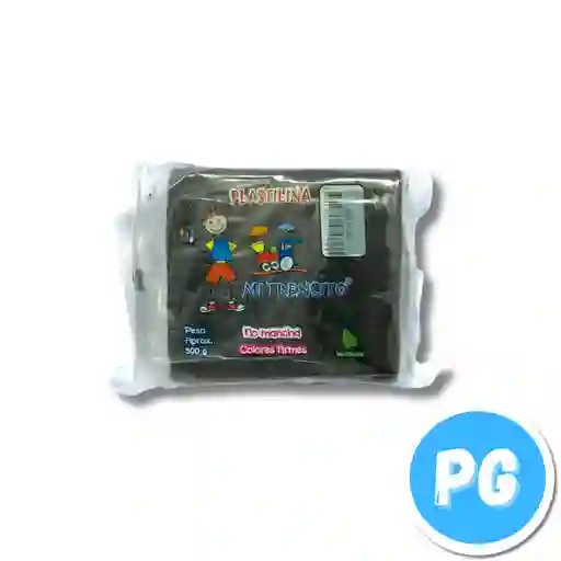 Paquete Plastilina Mi Trensito X500 Gramos Negro