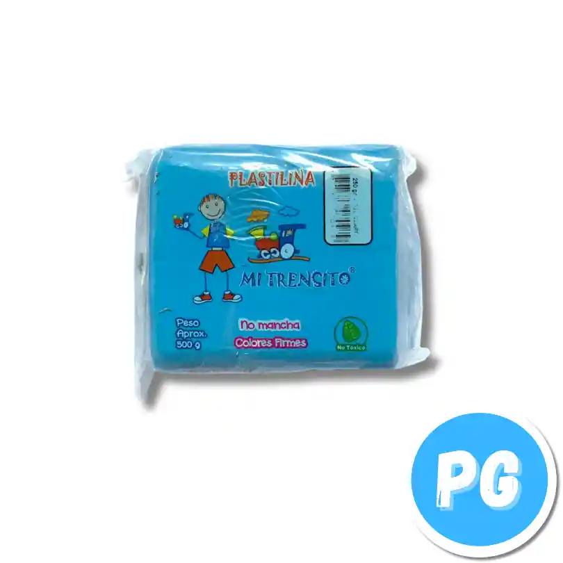 Paquete Plastilina Mi Trensito X500 Gramos Azul Clara