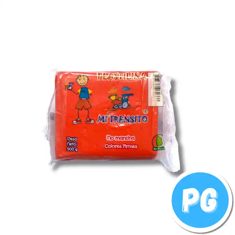 Paquete Plastilina Mi Trensito X500 Gramos Rojo