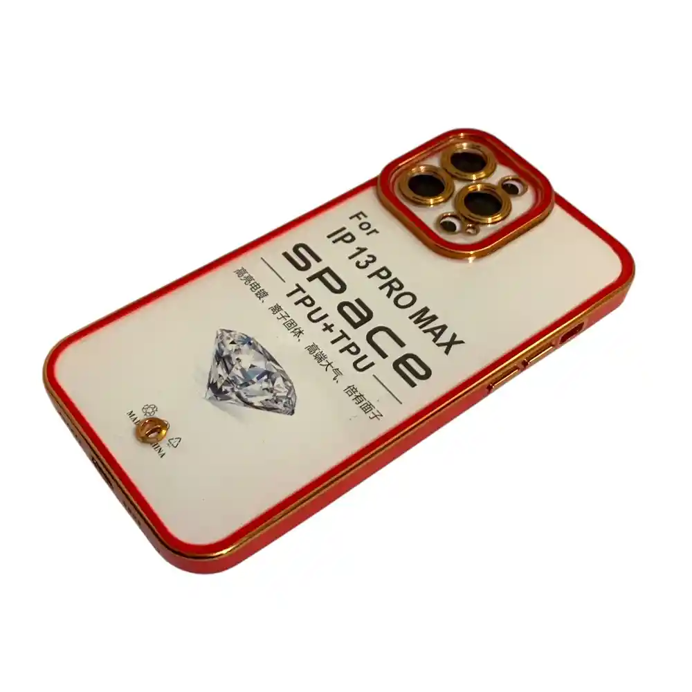 Case Funda Space Para Iphone 13 Pro Max - Rojo