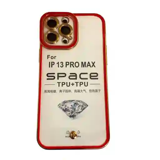 Case Funda Space Para Iphone 13 Pro Max - Rojo