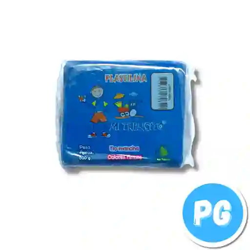 Paquete Plastilina Mi Trensito X500 Gramos Azul Rey