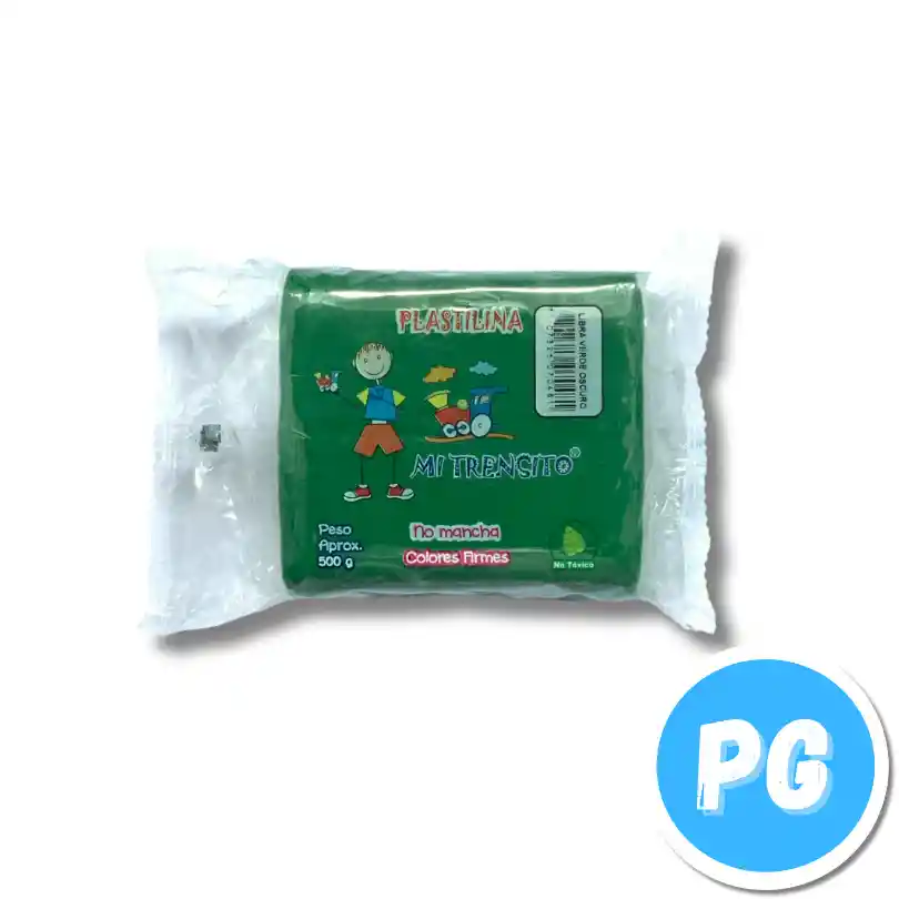 Paquete Plastilina Mi Trensito X500 Gramos Verde