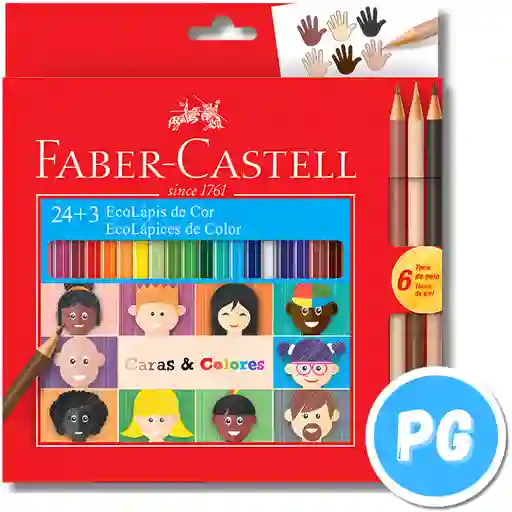 Caja Color Faber Castell X24 Unds Unipunta