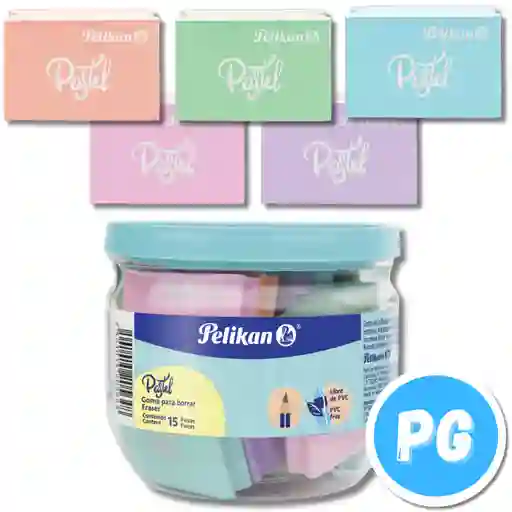 Tarro Borradores Pelikan Nata Pastel X15 Unds