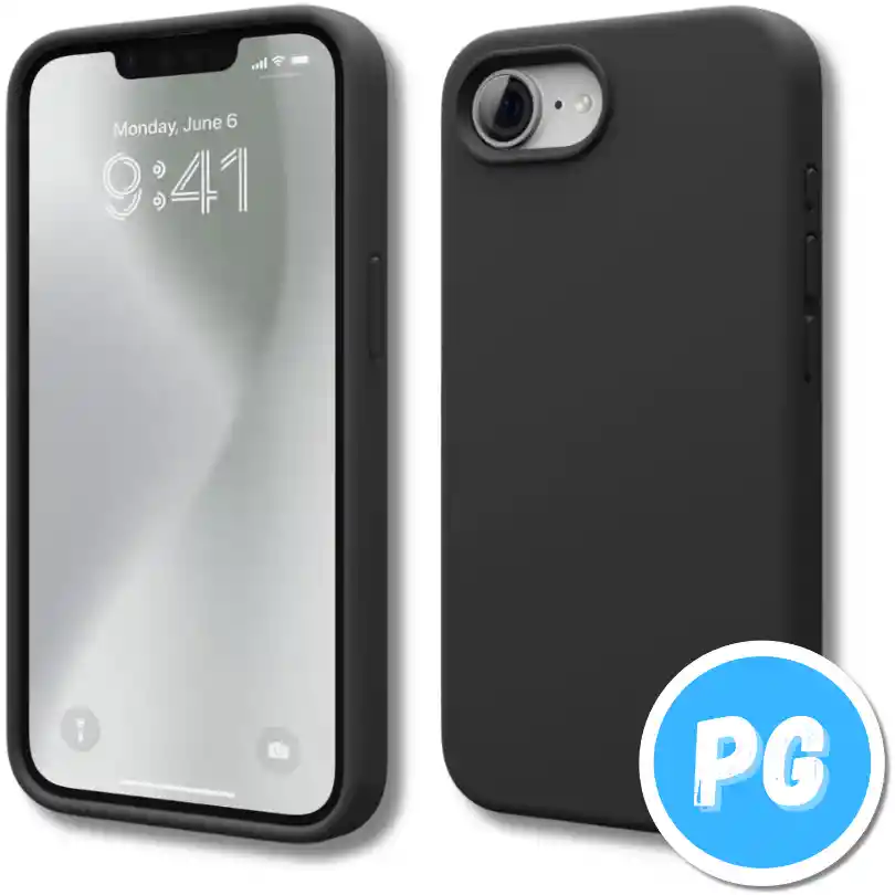 Estuche Silicona Negro Para Iphone 16e