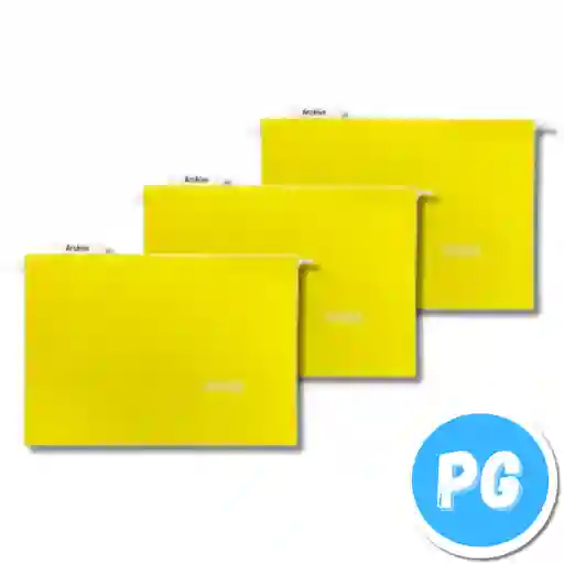 Carpeta Plastica Colgante Oficio Amarilla