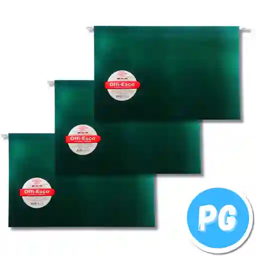 Carpeta Plastica Colgante Oficio Verde