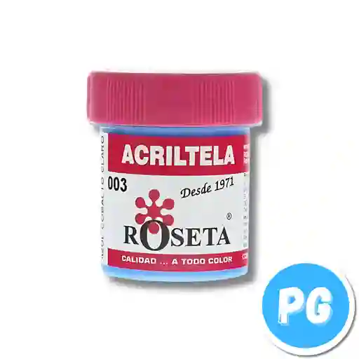 Tarro Acritela Roseta 30cc Azul Cobalto Claro 003