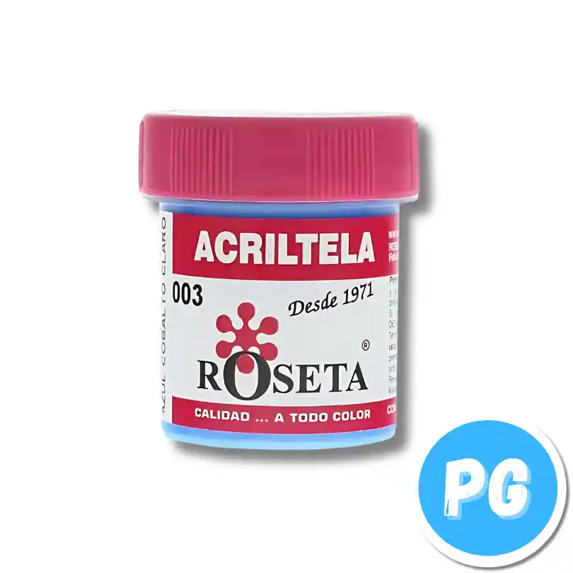 Tarro Acritela Roseta 30cc Azul Cobalto Claro 003