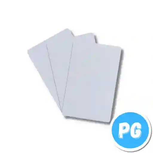 Paquete Tarjeta Pvc Zebra Blanca X10 Unds